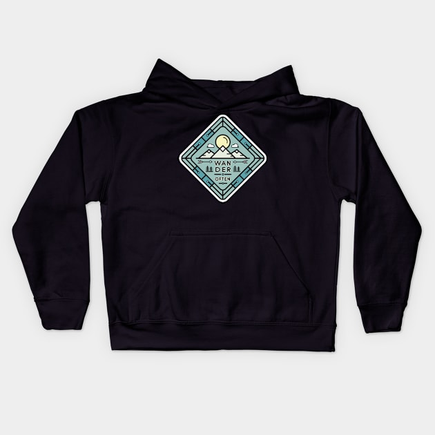 Wander Often Kids Hoodie by CR8ART